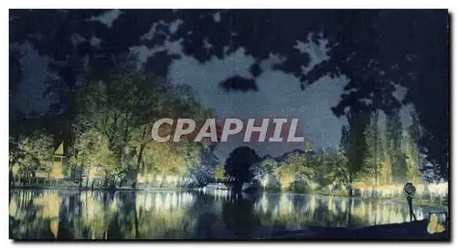 Cartes postales Paris Effet d&#39eclairage sur le lac