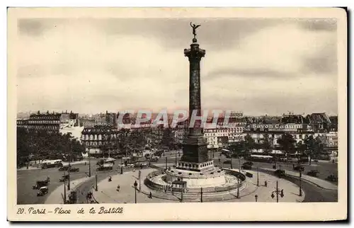 Cartes postales Paris Place De La Bastille