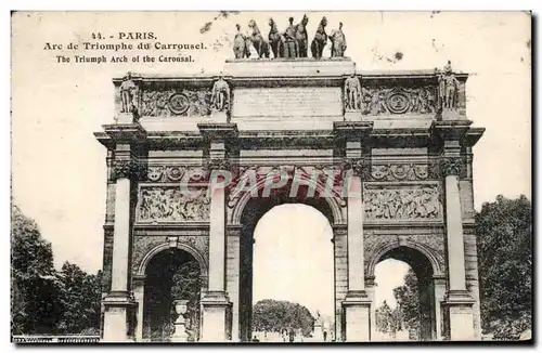 Ansichtskarte AK Paris Arc de Triomphe du Carrousel Louvre