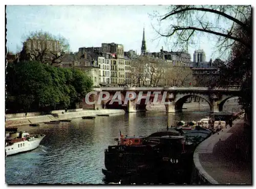 Ansichtskarte AK Paris La Seine et la Cite Peniche