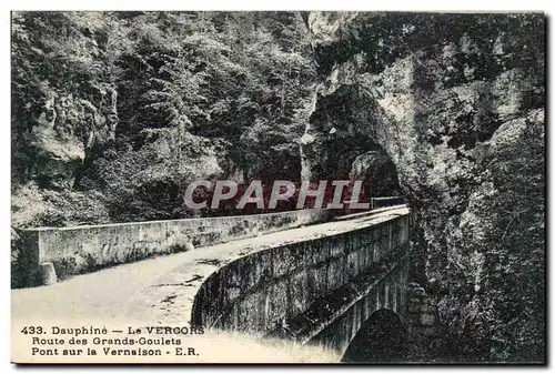 Ansichtskarte AK Dauphine Le Vercors Route Des Grands Goulets Pont Sur La Vernaison