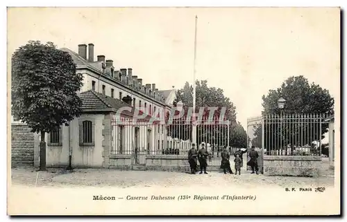 Cartes postales Macon Caserne Duhesme 134eme regiment d&#39infanterie Militaria