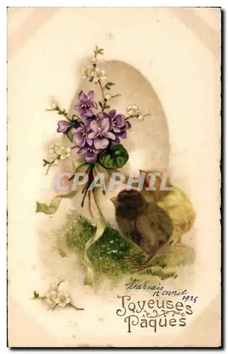 Cartes postales Fantaisie Poussin Joyeuses Paques