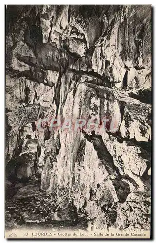 Cartes postales Lourdes Grottes du Loup Salle de la Grande Cascade