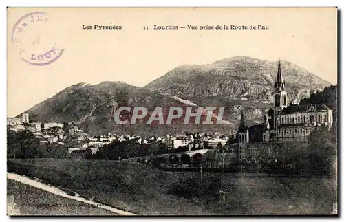 Cartes postales Lourdes Vue Prise de la Route de Pau