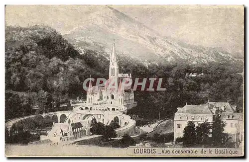 Cartes postales Lourdes Vue D&#39ensemble de la Basilique