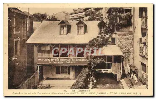 Cartes postales Lourdes Chambre ou est nee Bernadette Dependance de l&#39Hotel de l&#39ange gardien et de l&#39E