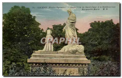 Cartes postales Lourdes Apparition du Sacre Coeur a la Bienheureuse Marguerite Marie