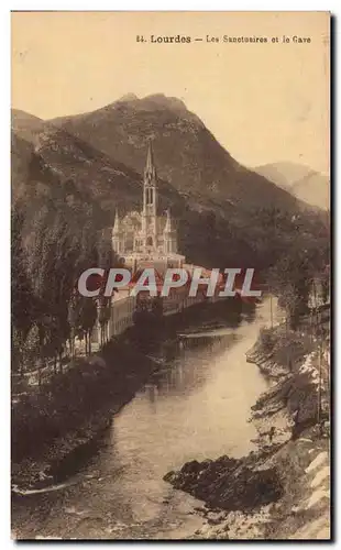 Cartes postales Lourdes Les Sanctuaire et le Gave