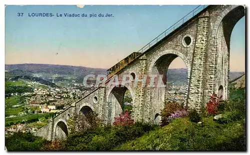 Ansichtskarte AK Lourdes Le Viaduc du Pic du jer