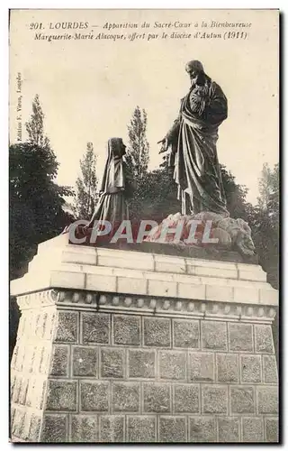 Ansichtskarte AK Lourdes Apparition du Sacre Coeur a La Bienbeureuse Marguerite Marie Alacoque diocese d&#39Autun