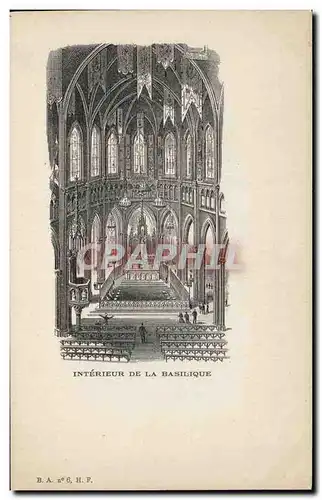 Cartes postales Interieur De La Basilique Lourdes