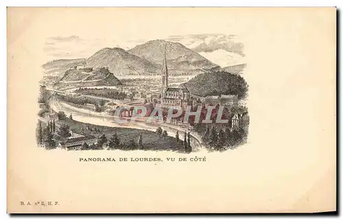 Cartes postales Panorama De Lourdes Vu De Cote