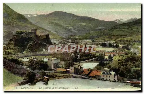 Cartes postales Lourdes Le Chateau et les Montagnes