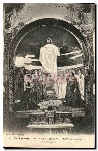 Cartes postales Lourdes Interieur Du Rosaire Autel En Mosaique Ascension