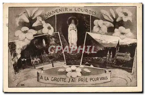 Ansichtskarte AK Souvenir De Lourdes A La Grotte J&#39Ai Prie Pour Vous