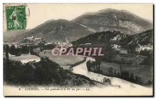 Cartes postales Lourdes Vue Generale Et Le Pic Du Jer