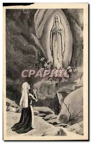 Cartes postales Lourdes Apparition De La Tres Sainte Vierge A Bernadette Soubirous