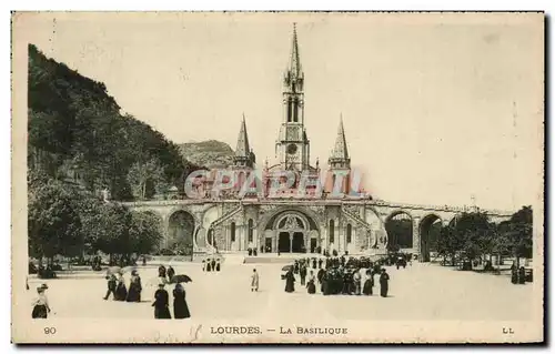 Cartes postales Lourdes La Basilique