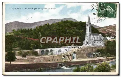 Cartes postales Lourdes La Basilique Vue Prise Du Gave