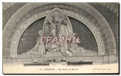 Ansichtskarte AK Lourdes Bas Relief du Rosaire