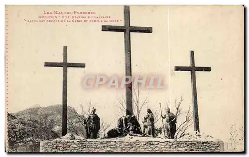 Ansichtskarte AK Lourdes Station Du Calvaire Jesus est depose de la croix et remis a sa mere