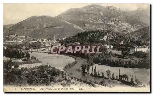 Cartes postales Lourdes Vue generale et le Pic du Jer