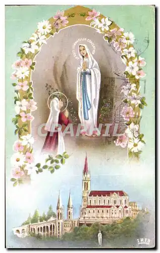 Cartes postales moderne Lourdes L&#39Apparition et la Basilique