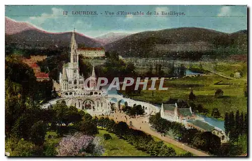 Cartes postales Lourdes Vue d&#39Ensemble de la Basilique