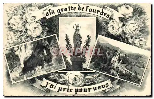 Cartes postales A la grotte de Lourdes