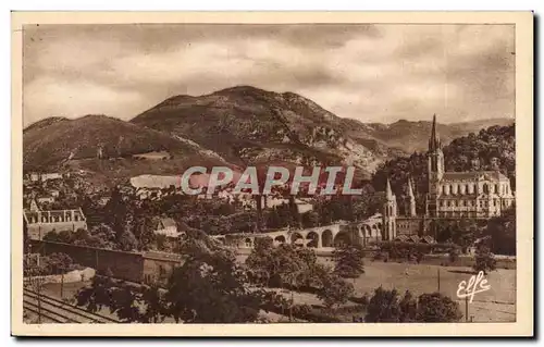 Ansichtskarte AK Lourdes La Basilique Et Le Pic Du Jer