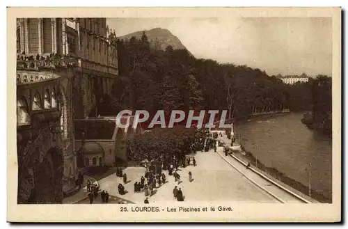 Cartes postales Lourdes Les Piscines Et Le Gave