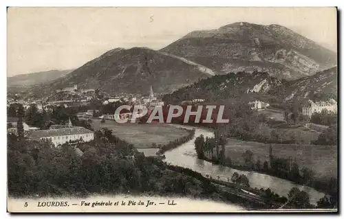 Cartes postales Lourdes Vue Generale Et Le Pic Du Jer