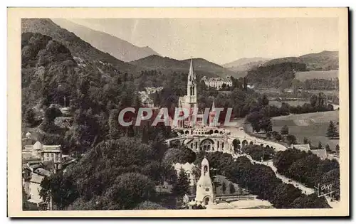 Cartes postales Lourdes La Basilique Vue Du chateau Fort