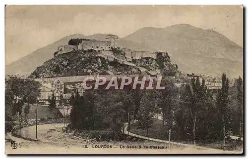 Cartes postales Lourdes Le Gave et le Chateau