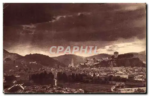 Cartes postales Lourdes Vue d&#39ensemble de la Ville le chateau et la Basilique