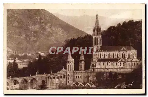 Ansichtskarte AK Lourdes la Basilique vue de cote