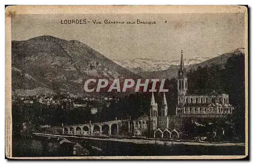 Cartes postales Lourdes Vue Generale De la Basilique