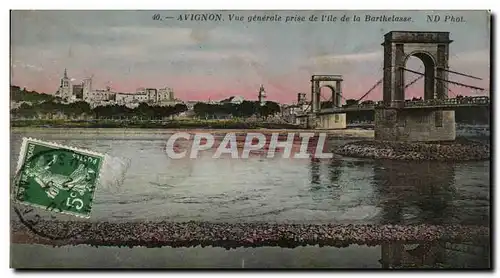 Cartes postales Avignon vue Generale prise de l'ile de la Barthelasse