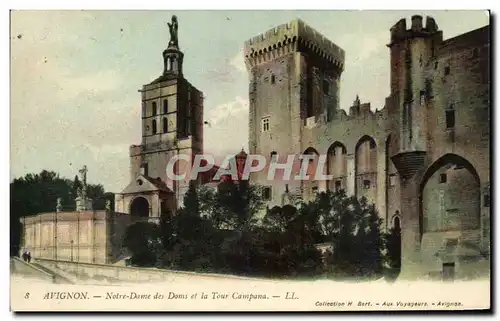 Ansichtskarte AK Avignon Notre Dame des Doms et de Tour Campana