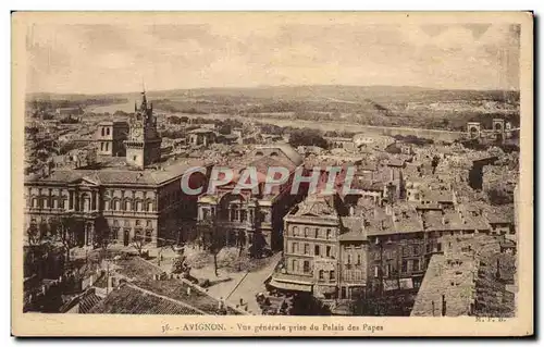 Ansichtskarte AK Avignon Vue generale prise du palais des papes