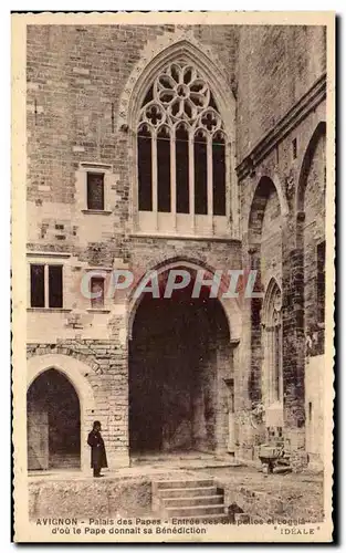 Ansichtskarte AK Avignon Palais des Papes Entree des chapelles et loggia d&#39ou le pape donnait sa benediction