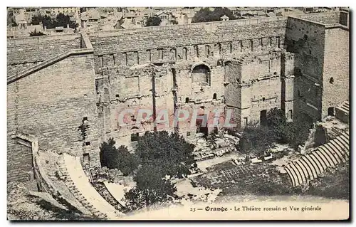 Cartes postales Orange Le Theatre Romain et Vue Generale