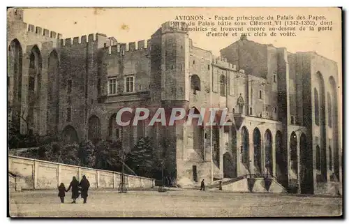 Ansichtskarte AK Avignon Facade Principale du Palais des Papes Porte du Palais