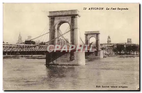 Ansichtskarte AK Avignon Le pont Suspendu