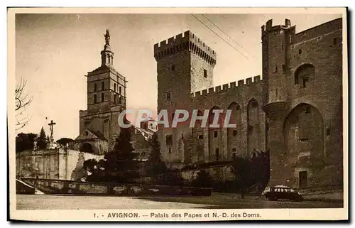 Cartes postales Avignon Palais des Papes et ND des Doms