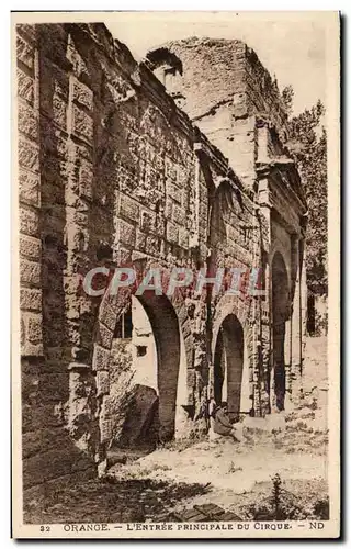 Cartes postales Orange L'Entree Principale Du Cirque
