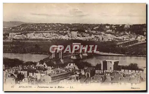 Ansichtskarte AK Avignon Panorama Sur Le Rhone