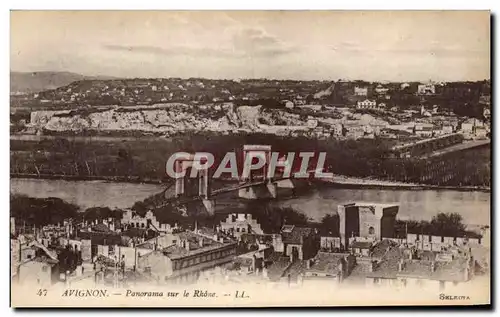 Cartes postales Avignon Panorama Sur Le Rhone