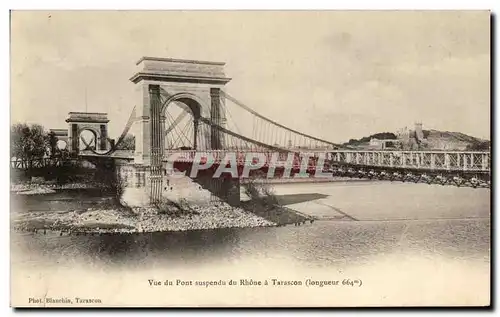 Cartes postales Vue Du Pont Suspendu Du Rhone A Tarascon